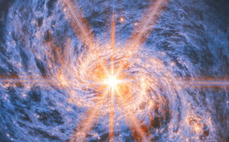 Spiral galaxy's brilliant heart shines bright in new picture from NASA Webb telescope