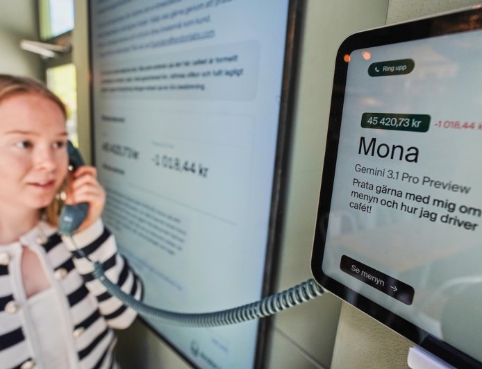 The barista is human but an AI agent runs this experimental Swedish cafe