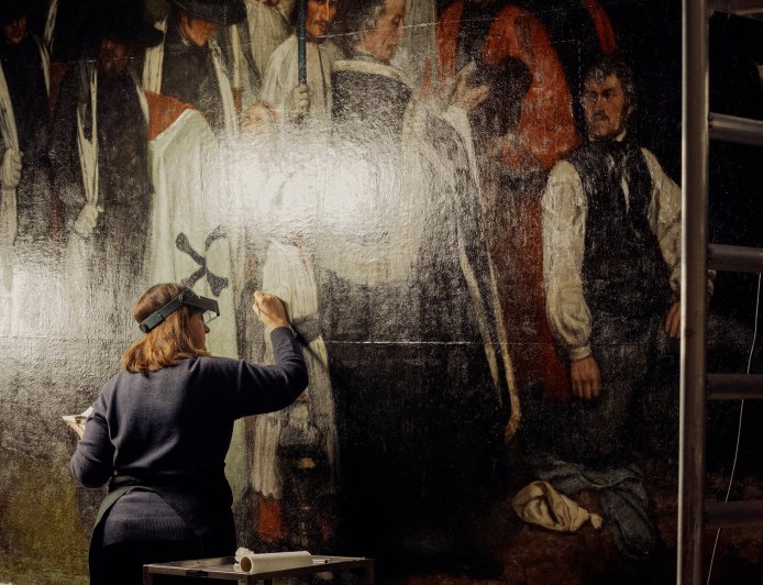 Bringing Courbet’s ‘A Burial at Ornans’ Back to Life, While Visitors Watch