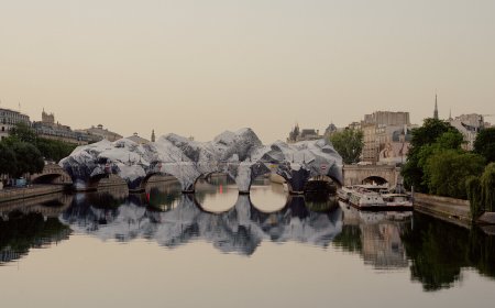 JR Conjures a Mountainous Illusion Out of the Pont Neuf in Paris