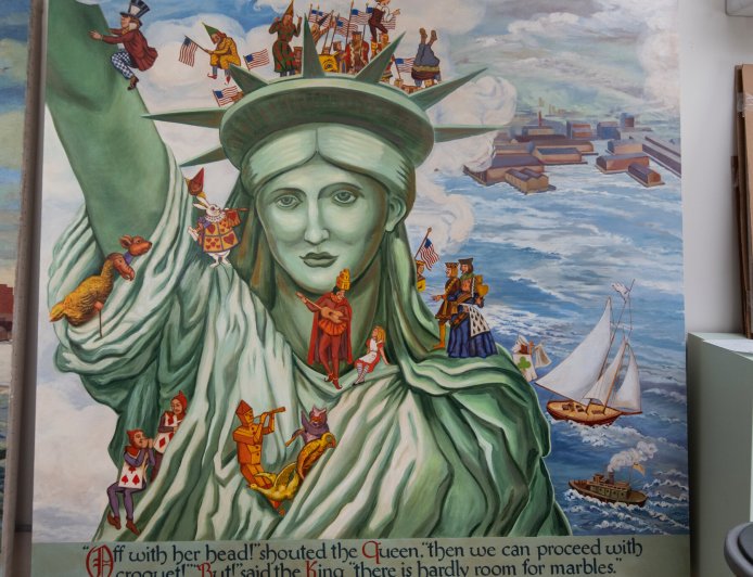 Saving Alice’s Adventures in New York. Her Mural Traveled a Rabbit Hole Too.