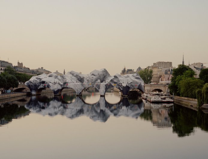 JR Conjures a Mountainous Illusion Out of the Pont Neuf in Paris