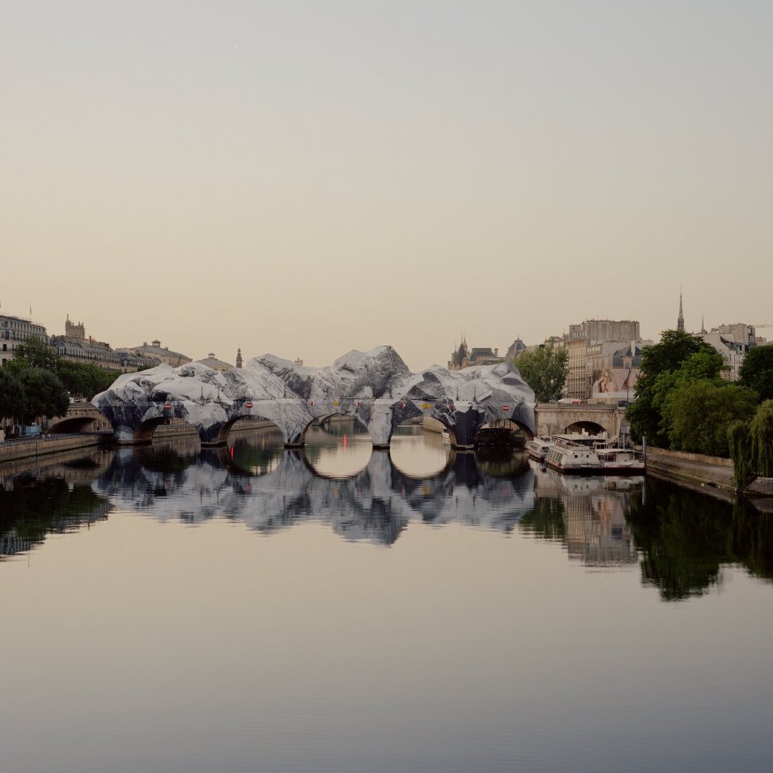 JR Conjures a Mountainous Illusion Out of the Pont Neuf in Paris