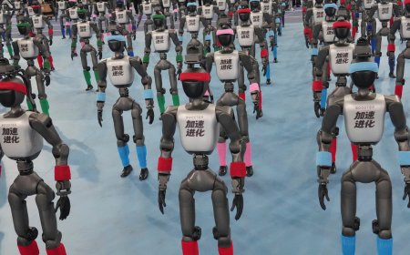 Chinese humanoid robots smash human records in 100m sprint and high jump at Beijing robot games