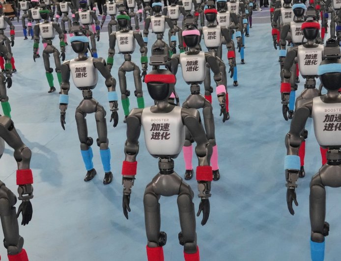 Chinese humanoid robots smash human records in 100m sprint and high jump at Beijing robot games