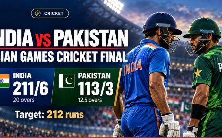 India Set Pakistan 212-Run Target in Asian Games Cricket Final