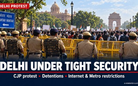 Delhi Under Tight Security as CJP Leaders Detained Ahead of Jantar Mantar Protest