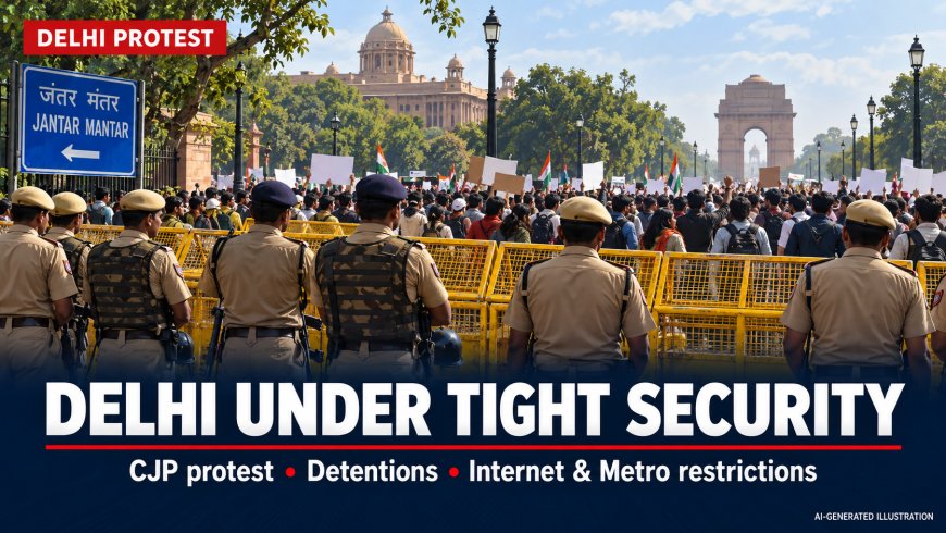 Delhi Under Tight Security as CJP Leaders Detained Ahead of Jantar Mantar Protest